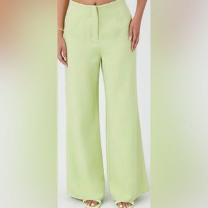 Forever 21 Lime green wide leg pants.
